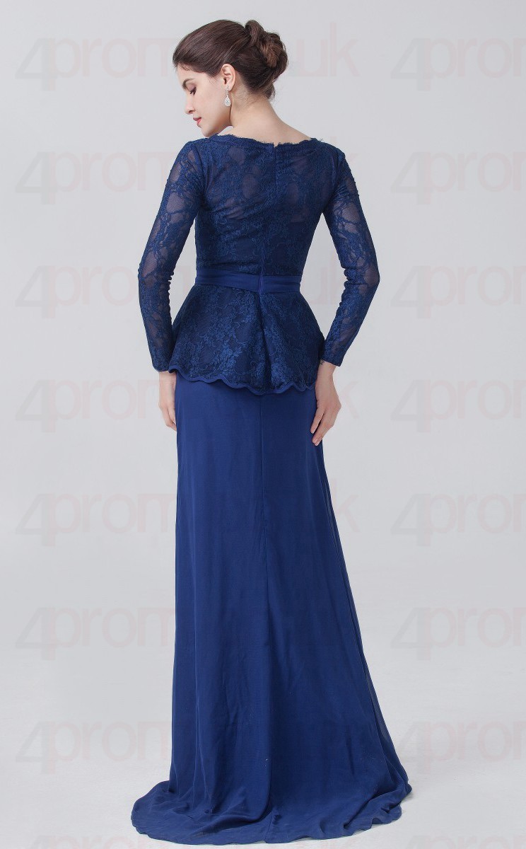royal blue bridesmaid dresses with long sleeves