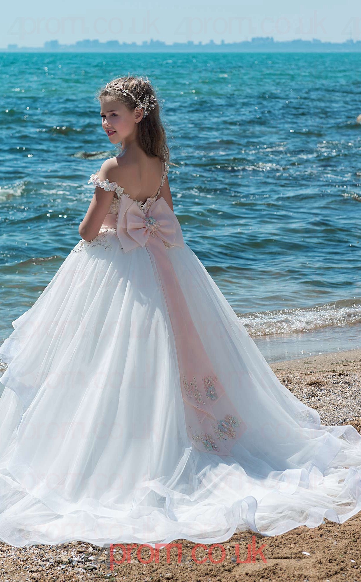 Jewel Sleeveless Cute Kids Prom Dresses CHK020 - 4prom.co.uk
