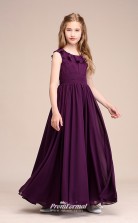 Affordable Grape Jewel Junior Bridesmaid Dress Floor-length Pageant Dress BCH059