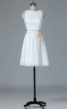A-line Ivory Chiffon Mini/Short Prom Dress(PRBD04-S417)