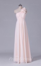 A-line Light Ivory Chiffon Floor-length Prom Dress(PRBD04-S474)