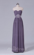 A-line Gray Chiffon Floor-length Prom Dress(PRBD04-S494)