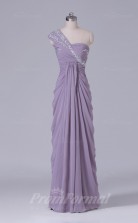 Sheath/Column Nude Chiffon Floor-length Prom Dress(PRBD04-S496)