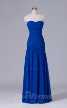 Trumpet/Mermaid Royal Blue Chiffon Floor-length Prom Dress(PRBD04-S521)