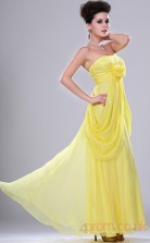 Daffodil 100D Chiffon A-line Strapless Long Evening Dress-(BD04-447)