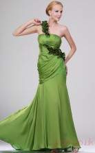 Sage 100D Chiffon Sheath/Column One Shoulder Floor-length Prom Dress(BD04-457)