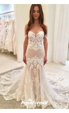Mermaid Lace Sweetheart Wedding Dress for Petite Brides BWD054