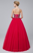 Ball Gown Fuchsia Tulle Sweetheart Neck Long Prom Dresses XH-C0025F