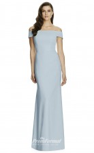 DASUK2987 Plus Sides Mermaid/Trumpet Off the Shoulder Light Sky Blue 65 Satin Chiffon With Strappy Bridesmaid Dresses