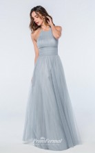 DASUKWS2302 Plus Sides A Line Jewel Light Sky Blue 65 Tulleper Bridesmaid Dresses