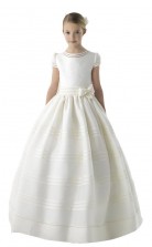 First Communion Dresses For Girls Short Sleeve Belt With Bows FGD497