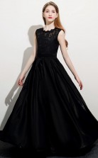 Black Lace Junior Bridesmaid Dress Girls Birthday Party Dress JFGD059