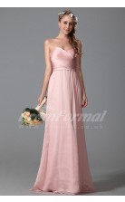 A-line Sweetheart Long Blushing Pink 30D Chiffon Evening Dresses(PRJT04-1822)