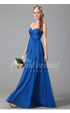 A-line Sweetheart Long Light Royal Blue 100D Chiffon Evening Dresses(PRJT04-1830)