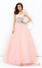 Pearl Pink Tulle Sweetheart Floor-length Princess Quincenera Dress(JT2024)