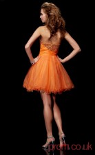 Orange Tulle A-line Short Sweetheart Graduation Dress(JT2184)