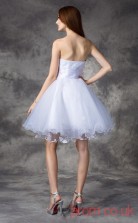 White Tulle A-line Mini Sweetheart Graduation Dress(JT2403)