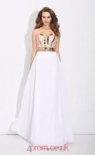 White Chiffon Sweetheart Floor-length A-line Prom Dress(JT2520)