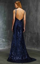 Trumpet/Mermaid Sequined Royal Blue Straps Long Formal Prom Dress(JT2602)