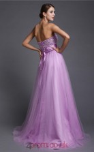 A-line Tulle Lilac Strapless Floor-length Formal Prom Dress(JT2696)
