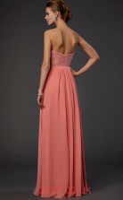 Pink Chiffon A-line Sweetheart Floor-length Evening Dresses(JT2774)