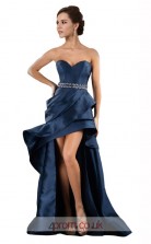 Navy Blue Charmeuse Princess Sweetheart Floor Length Prom Dress(JT3641)