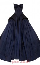 Navy Blue Taffeta Ball Gown Sweetheart Floor-length Graduation Dresses(JT3875)