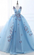 Formal Ballgown Tulle Prom Dress with Butterflies Prom Dress JTA2231