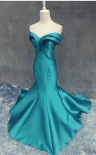 Mermaid Off Shoulder Backless Prom Evening Dress With Ruffles JTA3621