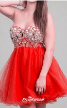 Red Short/Mini  Sweetheart Bridesmaid/Party Dresses PPBD020