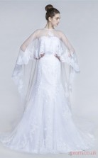 White Tulle Lace Trumpet/Mermaid Illusion Sleeveless Prom Dresses(JT4-30016)