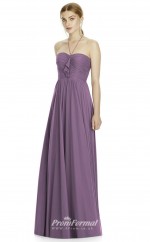 DASUKJY533 Plus Sides A Line Halter Purple 101 Chiffonper Bridesmaid Dresses