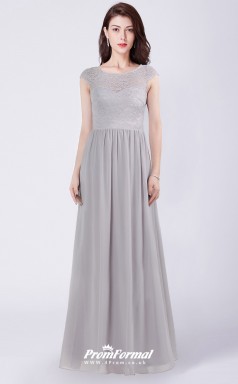 Grey Illusion Bridesmaid Dresses 4MBD054