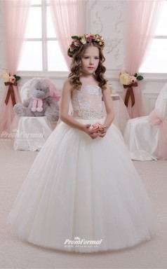 Tulle , Lace Princess off the shoulder Sleeveless Wedding Dress CHK144