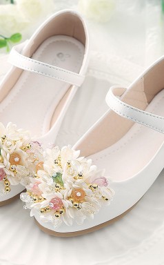 Flower Girls Princess Pearls Shoes GLS004