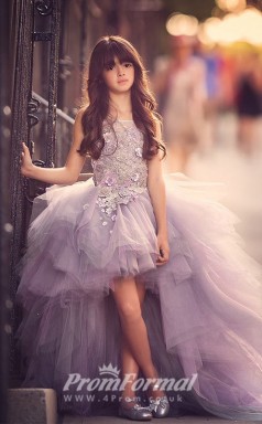 Princess Jewel Dark Lilac Kids Girls Dress CH0158